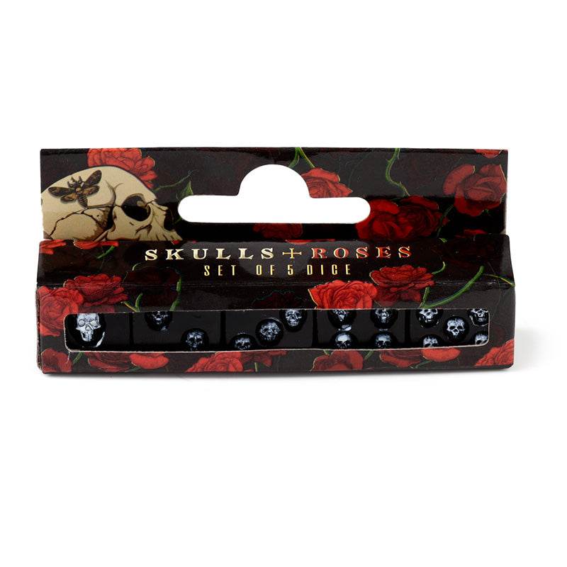 Black Skull Dice Pack of 5 - Gift Arch