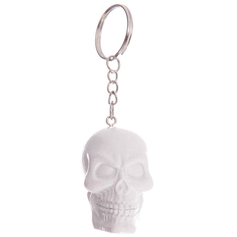 Black & White Skull Keyring - Gift Arch