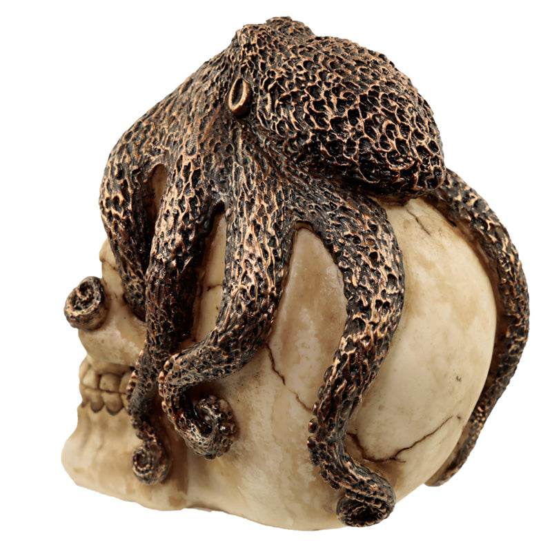 Bronze Octopus Skull Ornament - Gift Arch