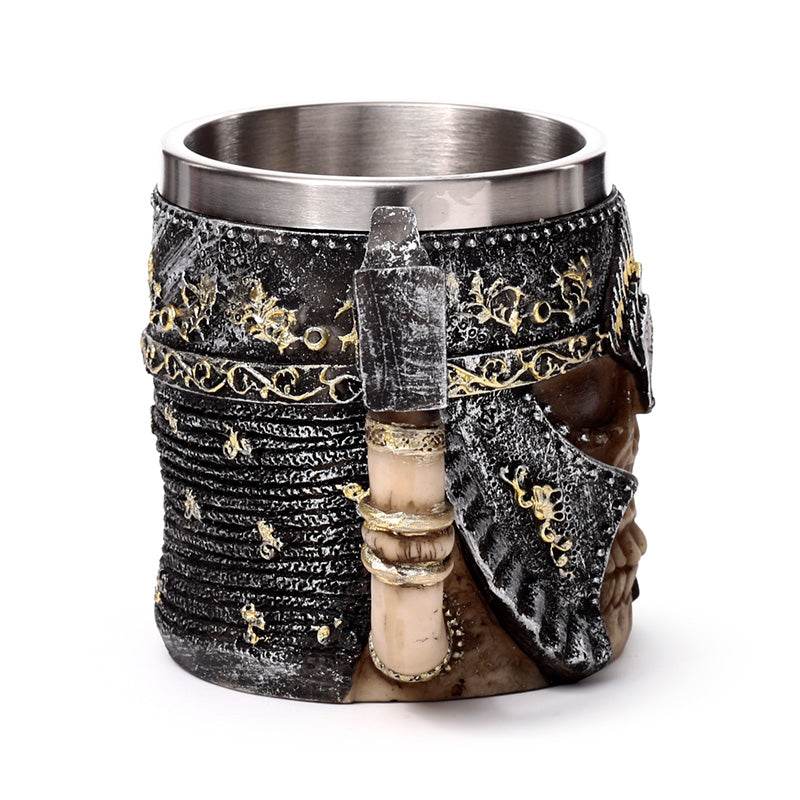Decorative Axe Handle Armoured Skull Tankard - Gift Arch