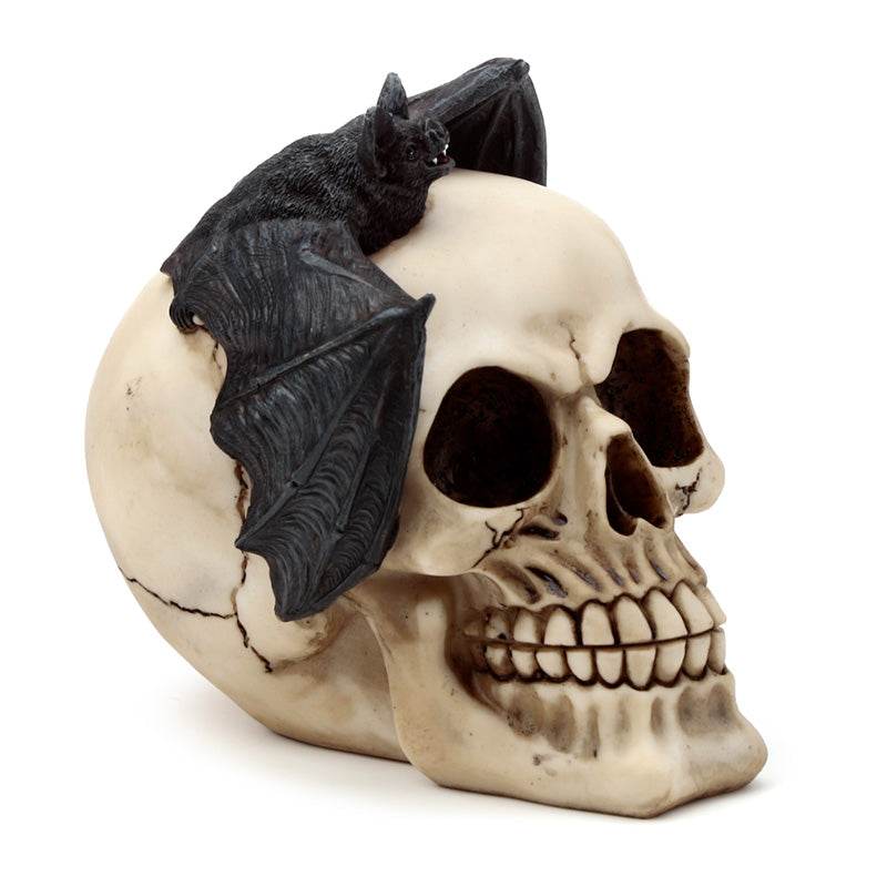 Gruesome Skull Head with Bat Decoration - Gift Arch