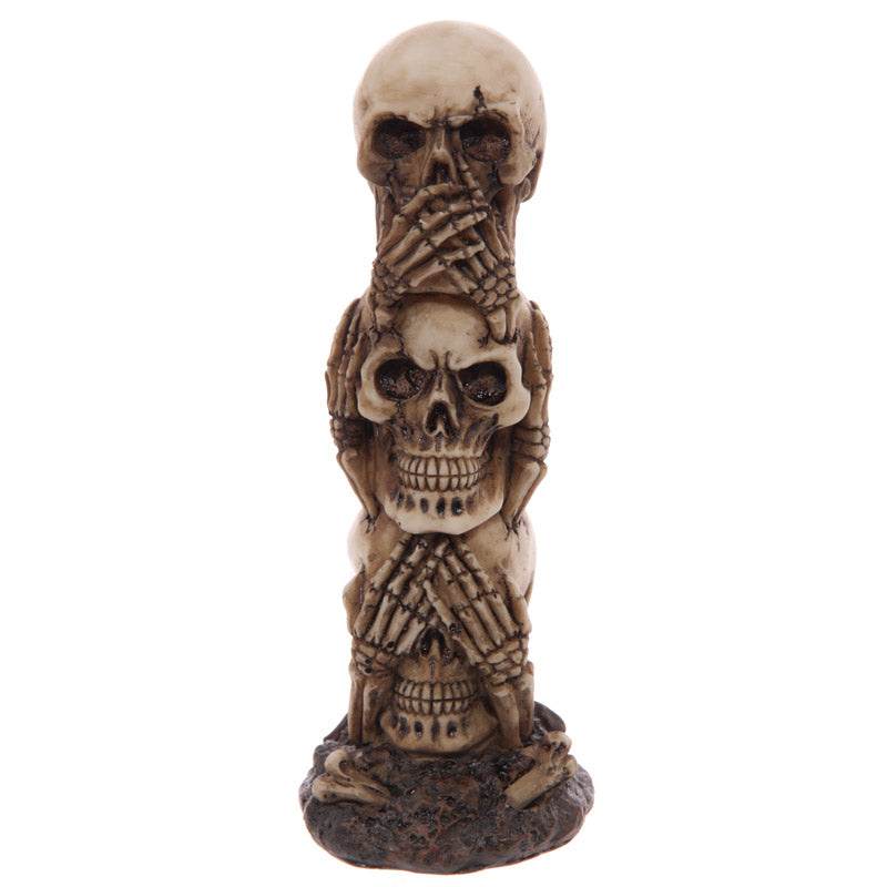 Hear No Speak No See No Evil Skull Totem Decoration - Gift Arch