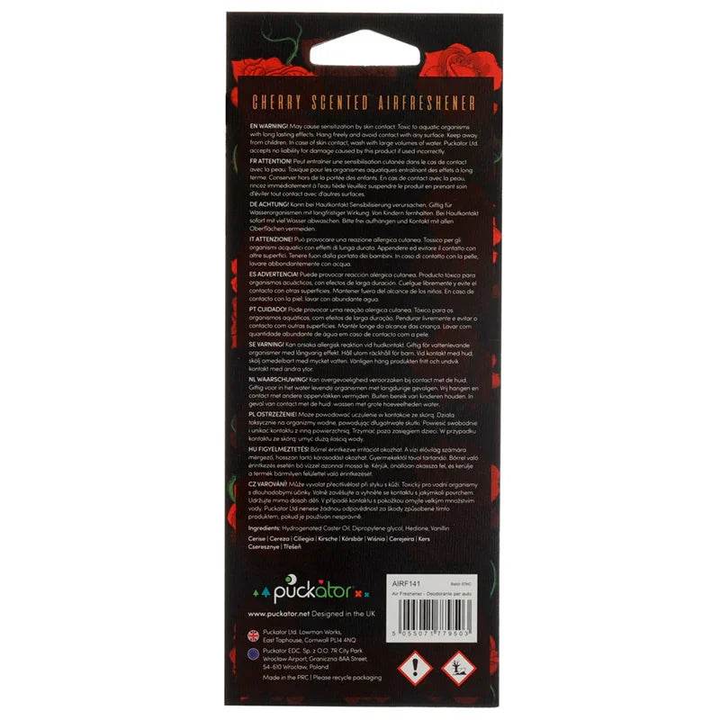 Raspberry Skulls and Roses Air Freshener - Gift Arch