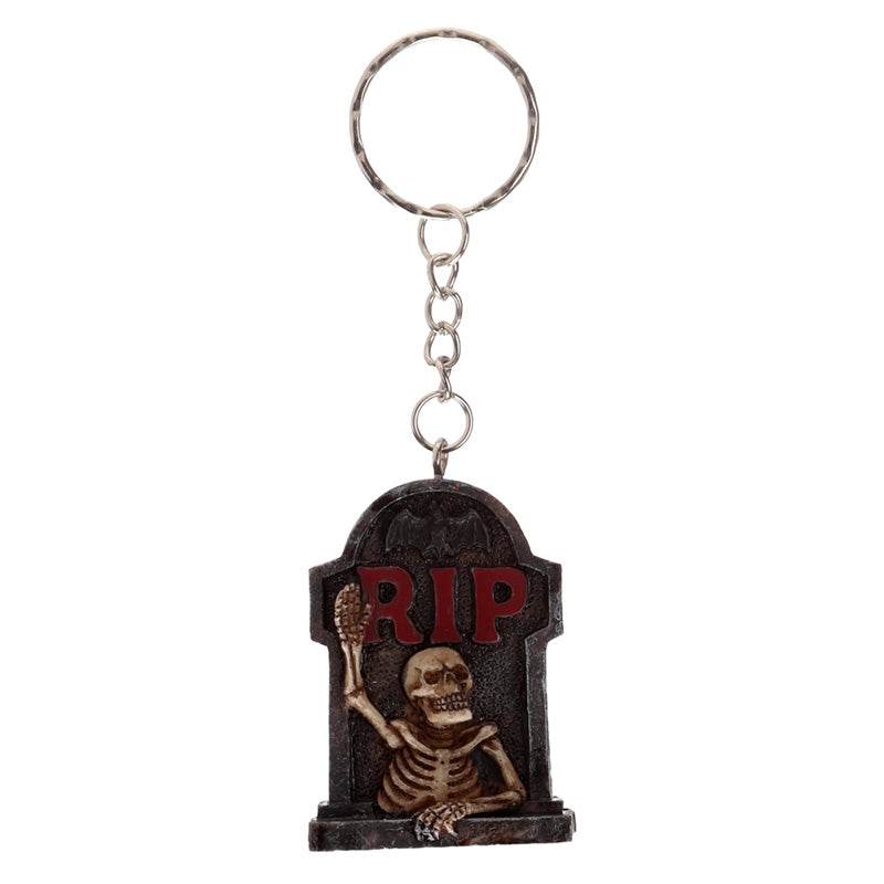 RIP Skeleton Tombstone Keyring - Gift Arch