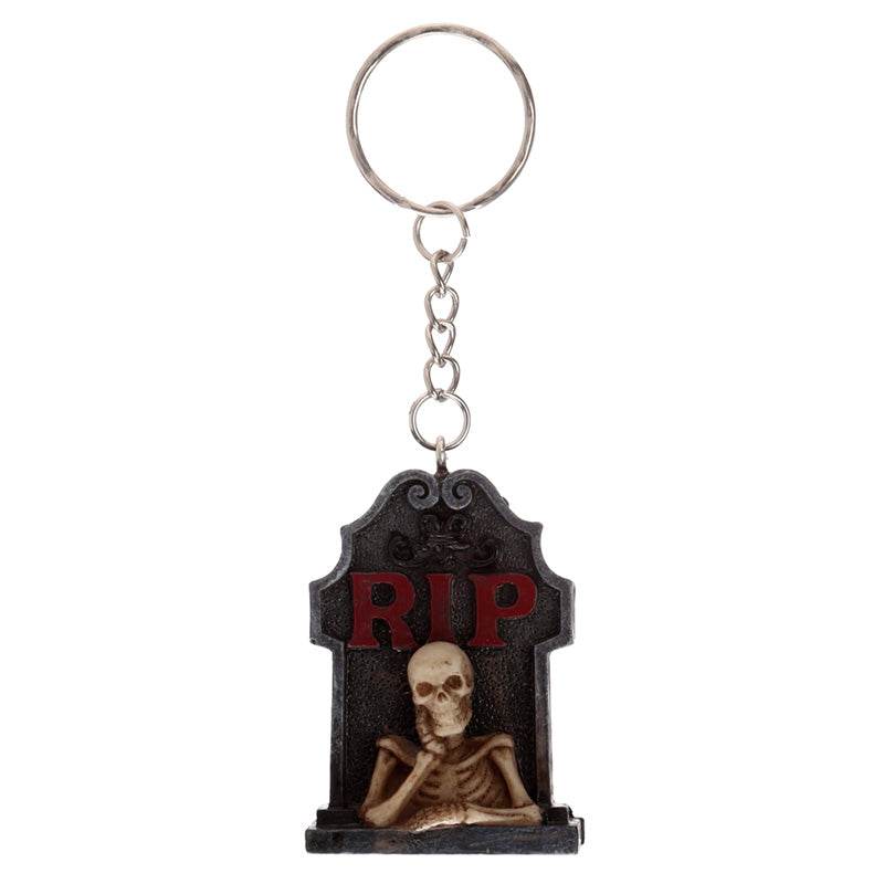RIP Skeleton Tombstone Keyring - Gift Arch