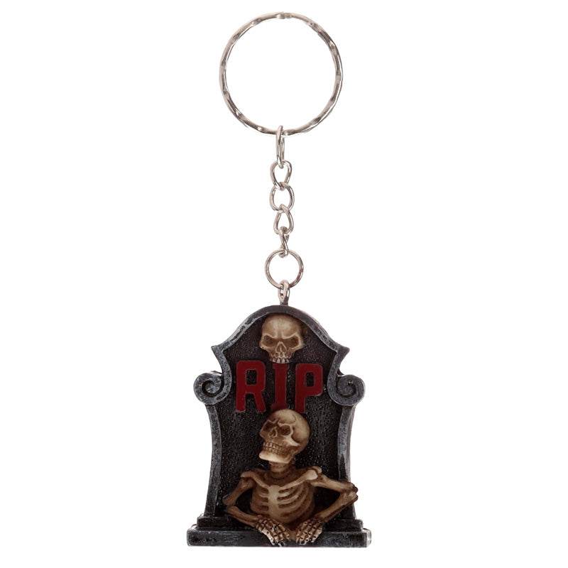 RIP Skeleton Tombstone Keyring - Gift Arch