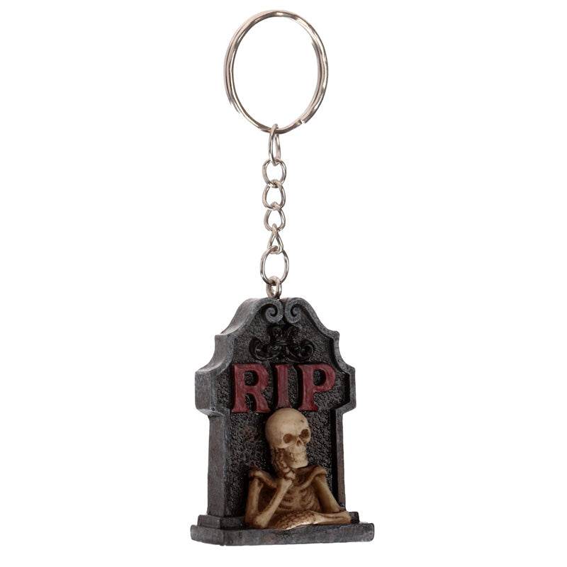 RIP Skeleton Tombstone Keyring - Gift Arch