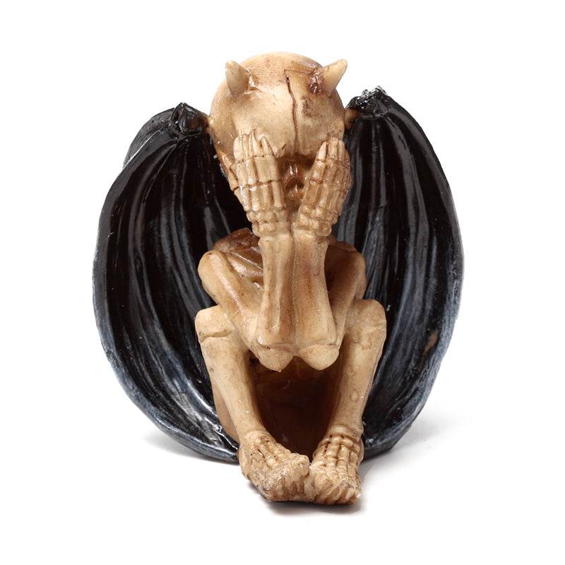 Set of 3 The Reaper of Death See No Speak No Hear No Evil Winged Demons - Gift Arch