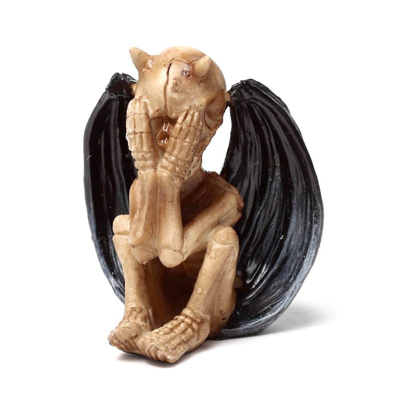 Set of 3 The Reaper of Death See No Speak No Hear No Evil Winged Demons - Gift Arch