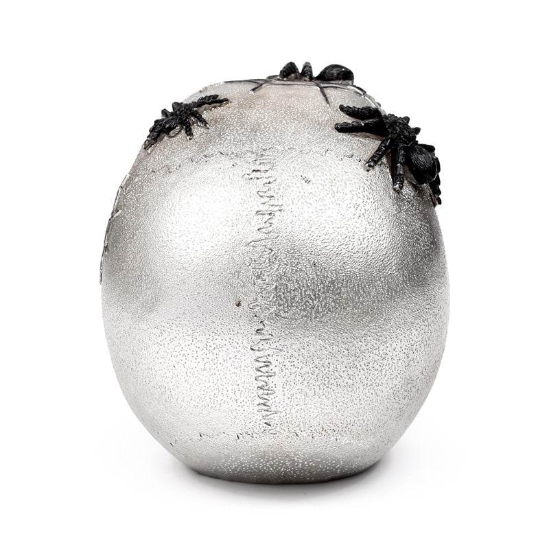 Silver Skull with Black Spiders & Webs - Gift Arch