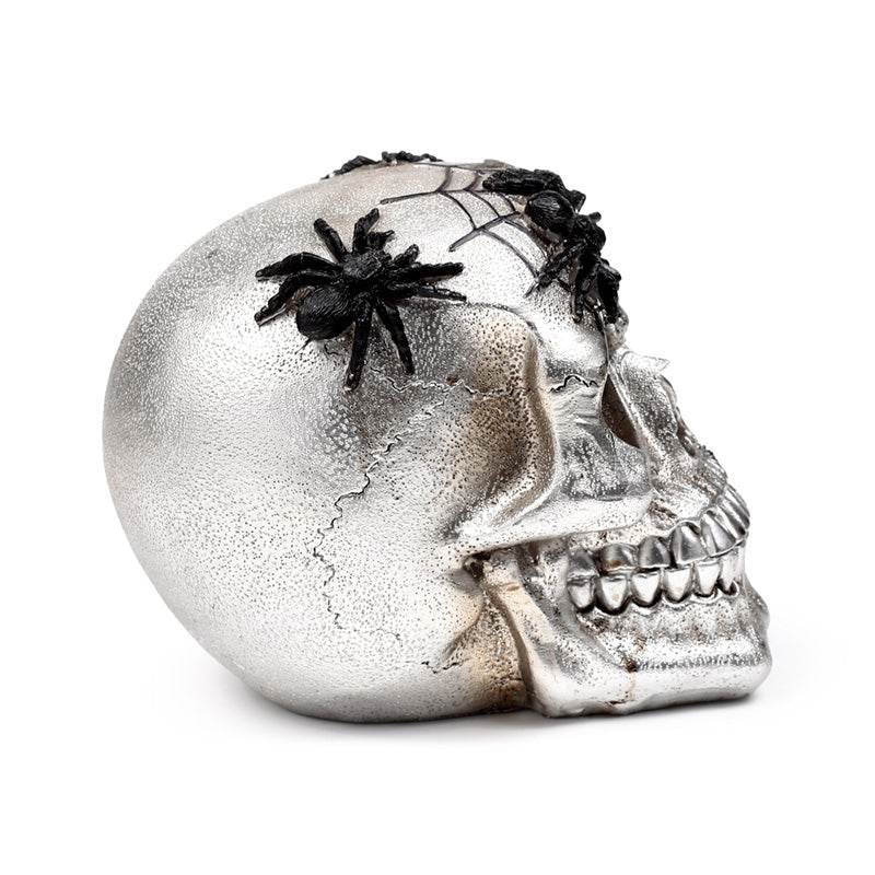 Silver Skull with Black Spiders & Webs - Gift Arch