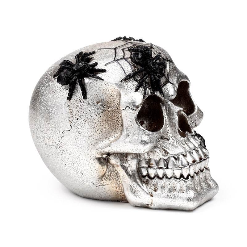Silver Skull with Black Spiders & Webs - Gift Arch