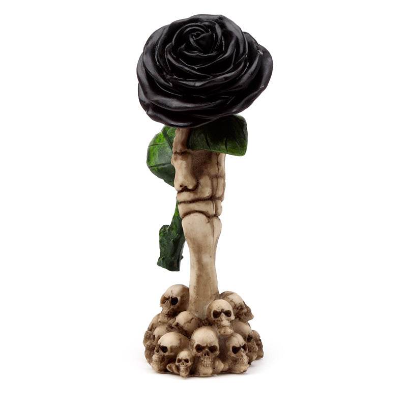 Skeleton Hand Holding Black Rose Decoration - Gift Arch