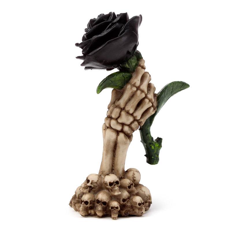 Skeleton Hand Holding Black Rose Decoration - Gift Arch