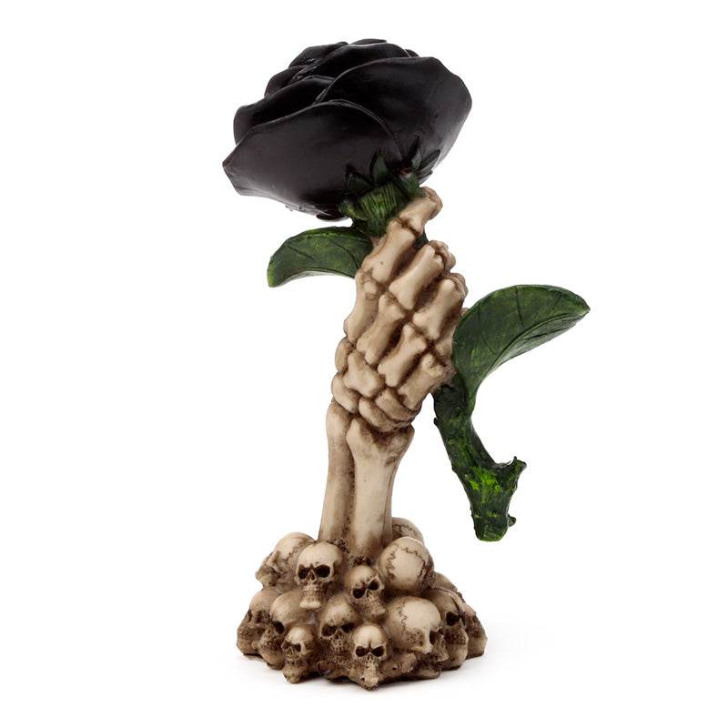 Skeleton Hand Holding Black Rose Decoration - Gift Arch