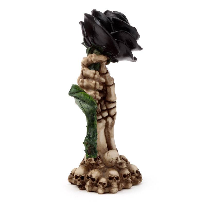 Skeleton Hand Holding Black Rose Decoration - Gift Arch