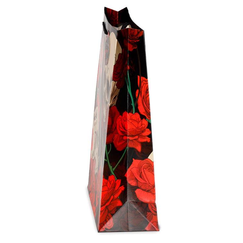 Skulls and Roses Red Roses Gift Bag Extra Large - Gift Arch