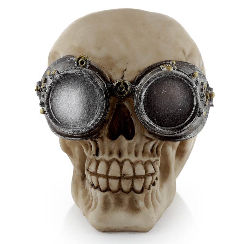 Steampunk Style Skull Ornament with Goggles - Gift Arch