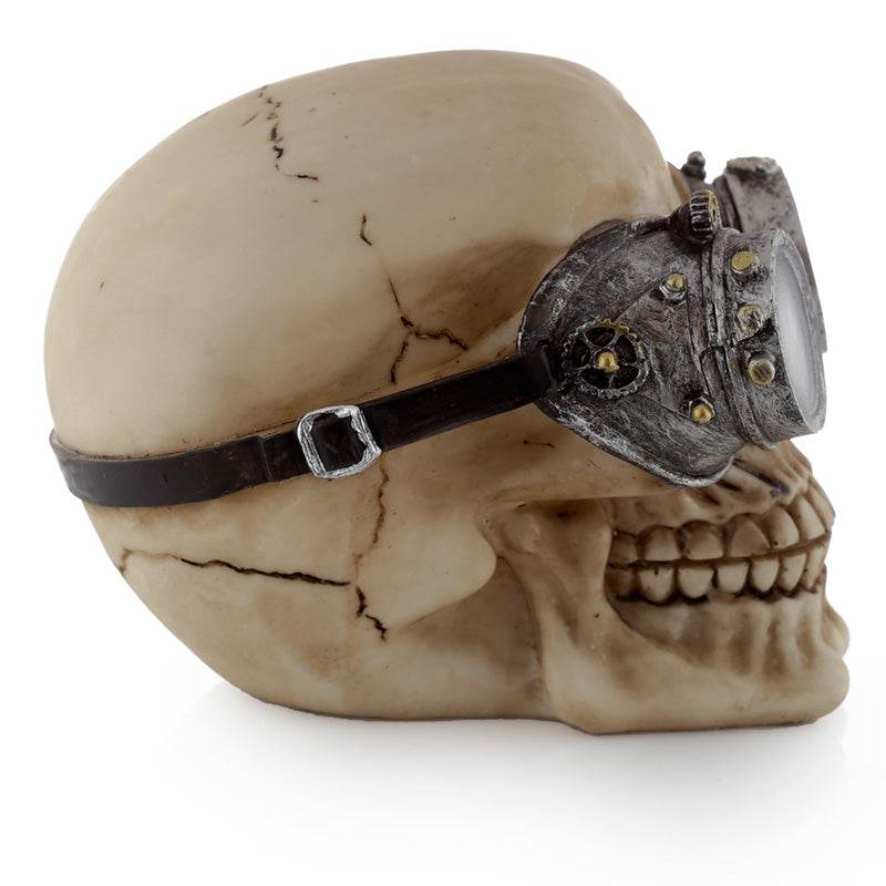 Steampunk Style Skull Ornament with Goggles - Gift Arch