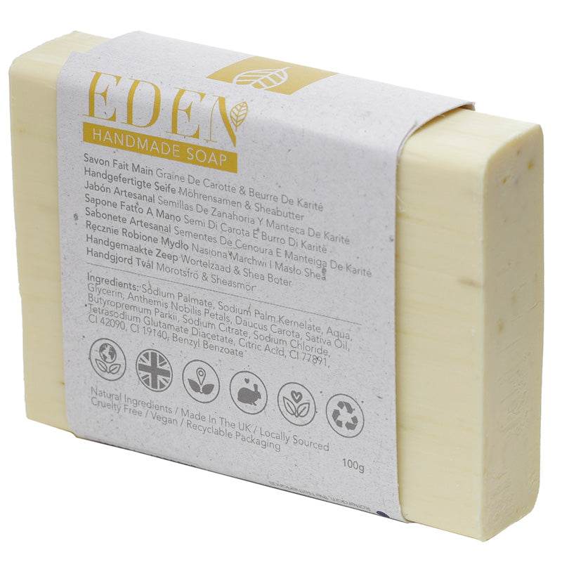 Eden Handmade Soap Bar Carrot Seed & Shea Butter - Gift Arch