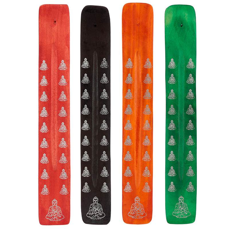 Buddha Wooden Ashcatcher Incense Sticks Burner - Gift Arch