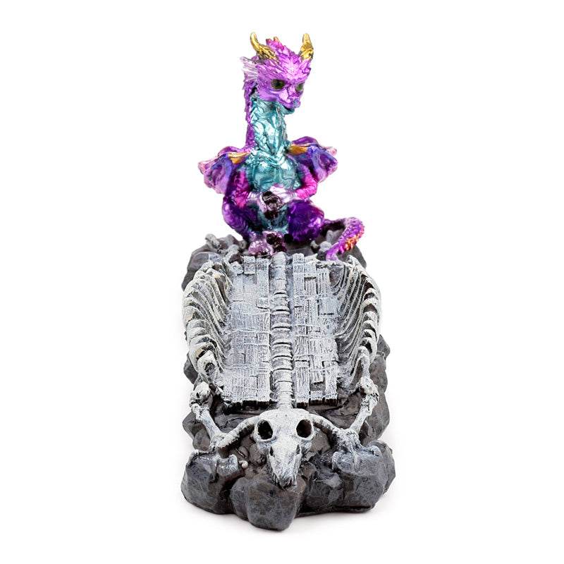 Elements Baby Dragon Skeleton Ashcatcher Incense Stick Burner - Gift Arch