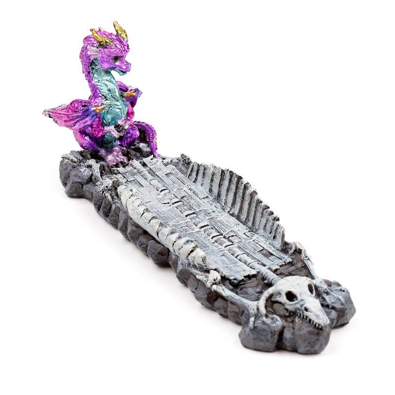 Elements Baby Dragon Skeleton Ashcatcher Incense Stick Burner - Gift Arch