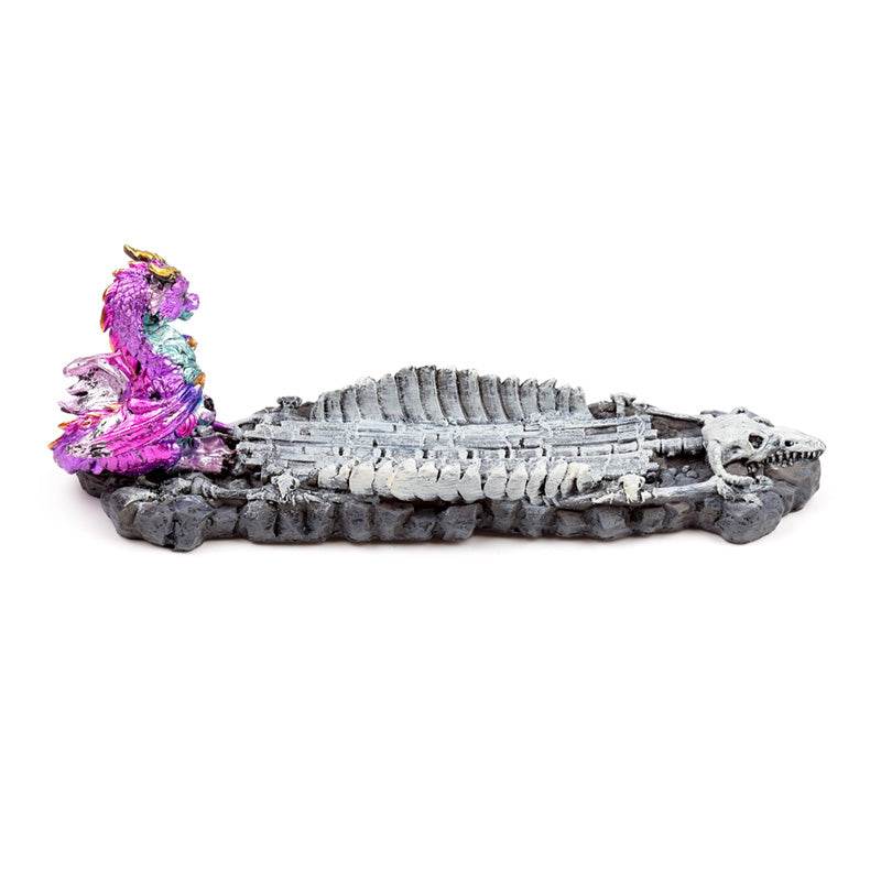 Elements Baby Dragon Skeleton Ashcatcher Incense Stick Burner - Gift Arch