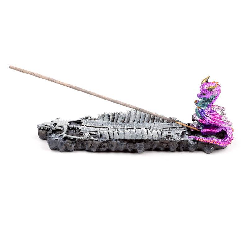 Elements Baby Dragon Skeleton Ashcatcher Incense Stick Burner - Gift Arch