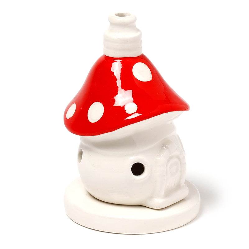 Fairy Toadstool House Ceramic Incense Cone Burner - Gift Arch