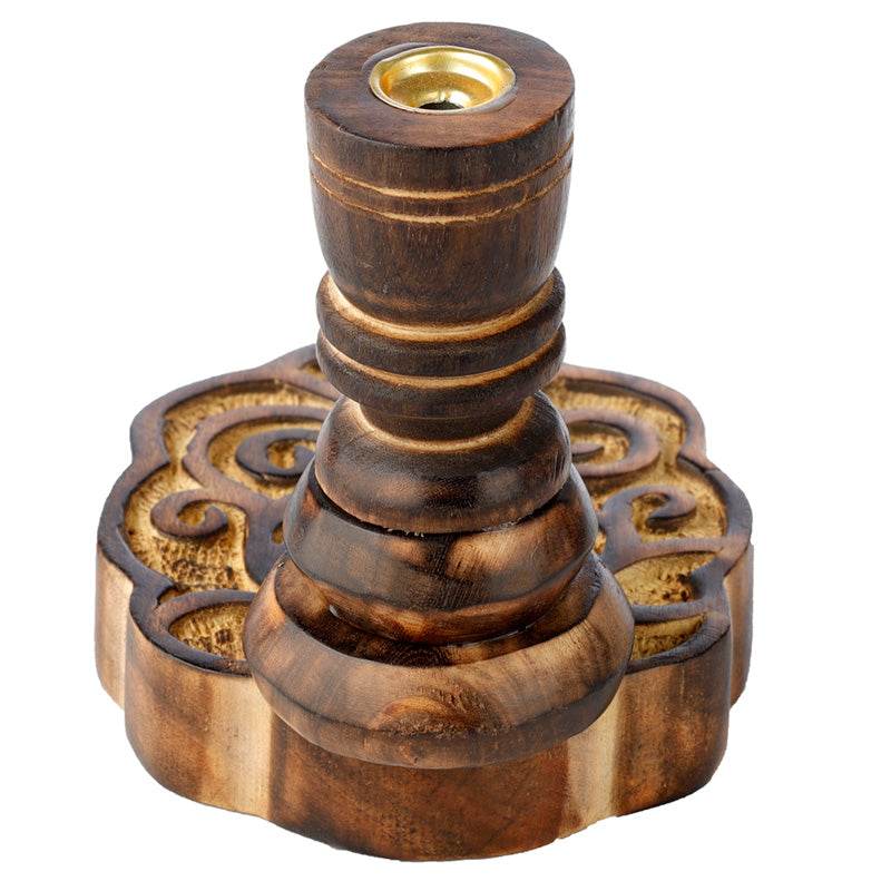 Happy Tree Mango Wood Backflow Incense Burner - Gift Arch