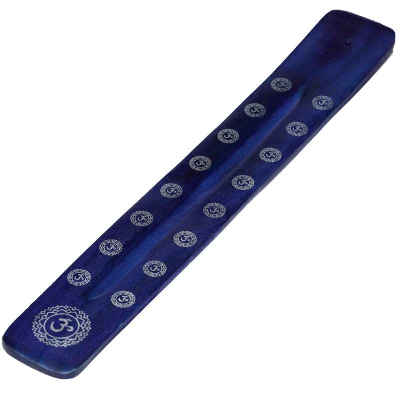 Mango Wood Bold Chakra Ashcatcher Incense Sticks Burner - Gift Arch