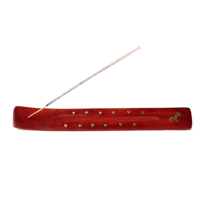 Mango Wood Unicorn Ashcatcher Incense Sticks Burner - Gift Arch