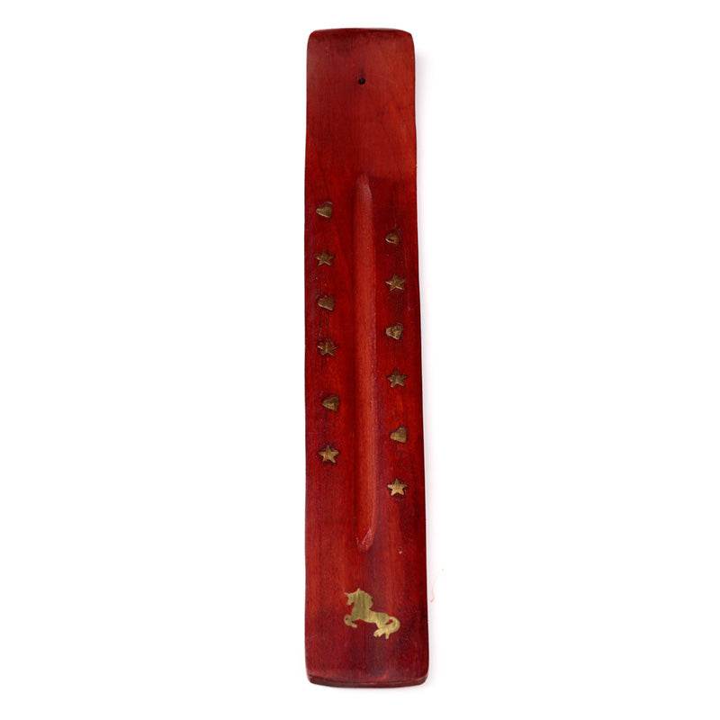 Mango Wood Unicorn Ashcatcher Incense Sticks Burner - Gift Arch