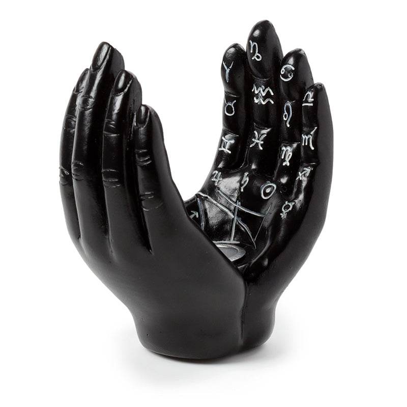 Mantric Hands/Tarot Hands Palms Open Incense Cone Burner - Gift Arch