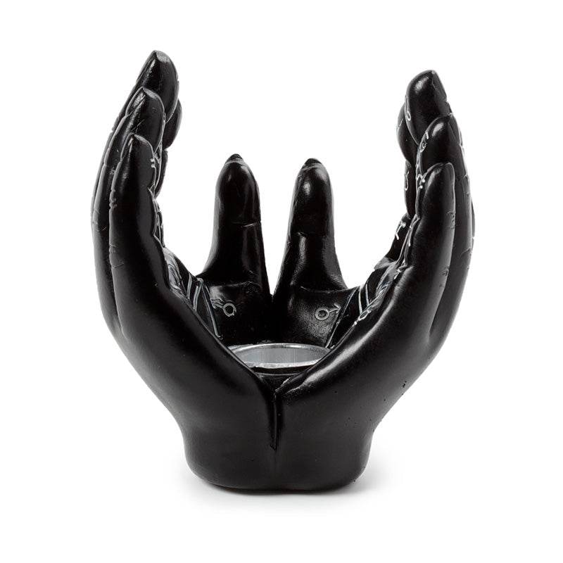 Mantric Hands/Tarot Hands Palms Open Incense Cone Burner - Gift Arch