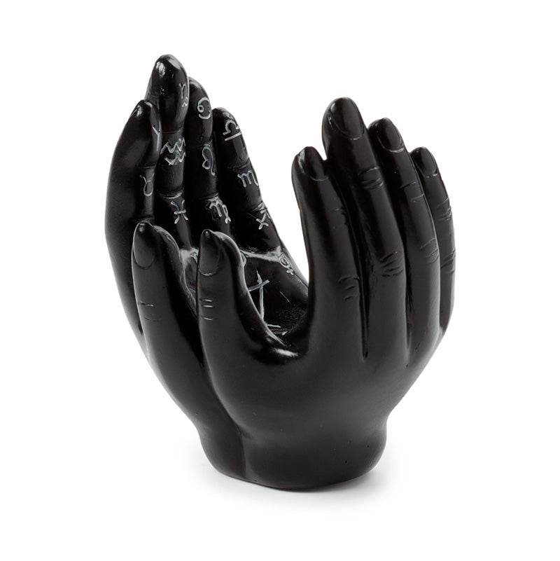Mantric Hands/Tarot Hands Palms Open Incense Cone Burner - Gift Arch