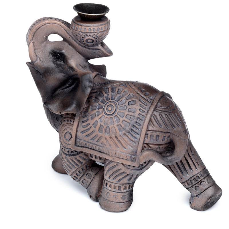Peace of the East Wood Effect Elephant Backflow Incense Burner - Gift Arch