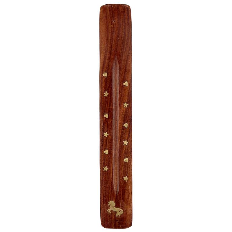 Sheehsam Wood Unicorn Ashcatcher Incense Sticks Burner - Gift Arch