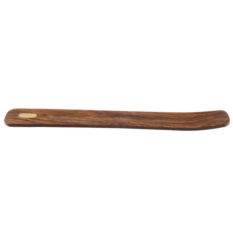 Sheesham Wood Ashcatcher Incense Stick Burner with Pale Wood Inlay - Gift Arch