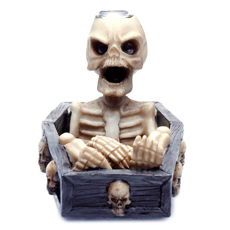 Skeleton in the Coffin Backflow Incense Burner - Gift Arch