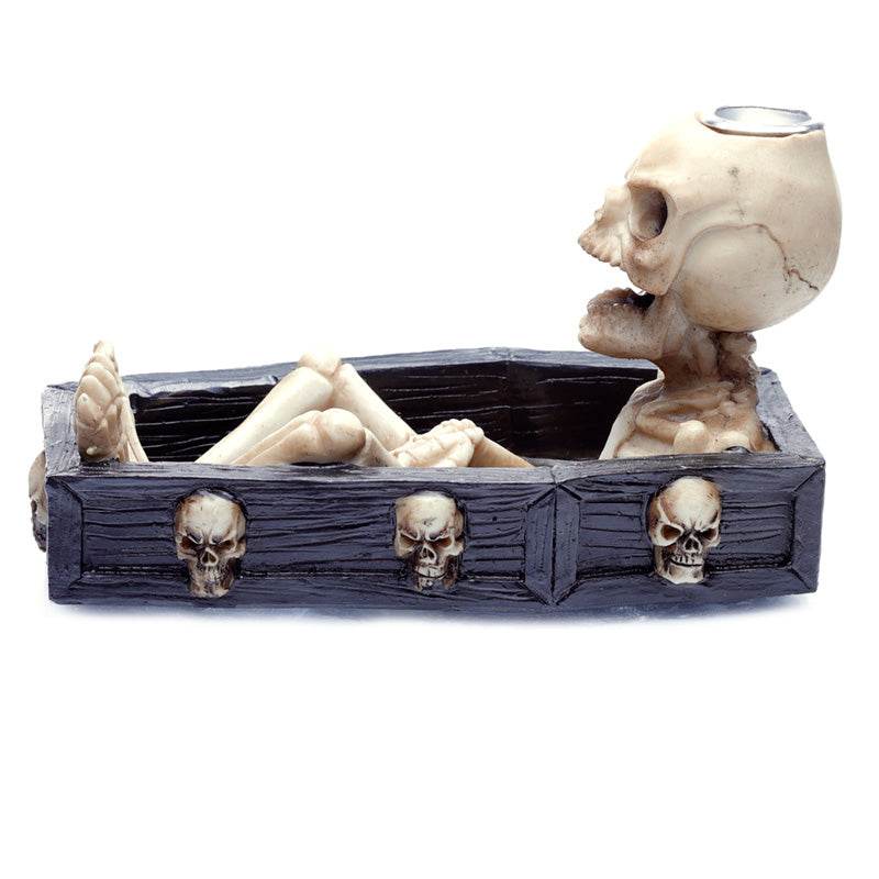 Skeleton in the Coffin Backflow Incense Burner - Gift Arch