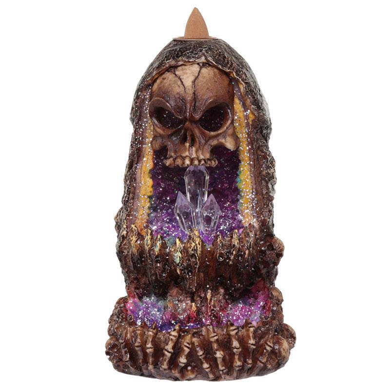 Skull Crystal Cave LED Backflow Incense Burner - Gift Arch
