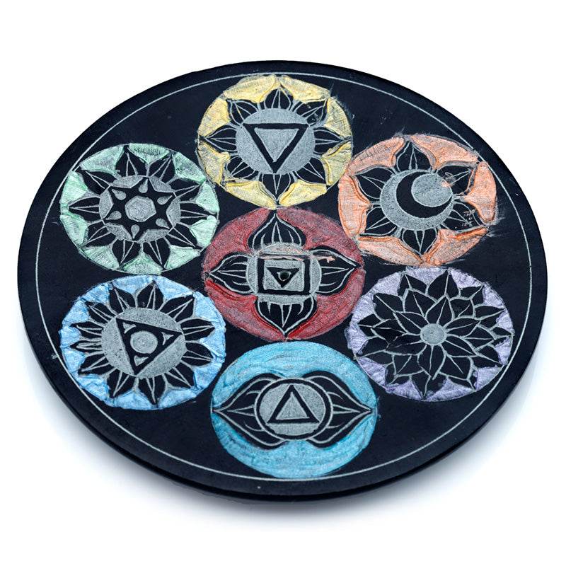 Soapstone Chakra Incense Burner Dish - Gift Arch