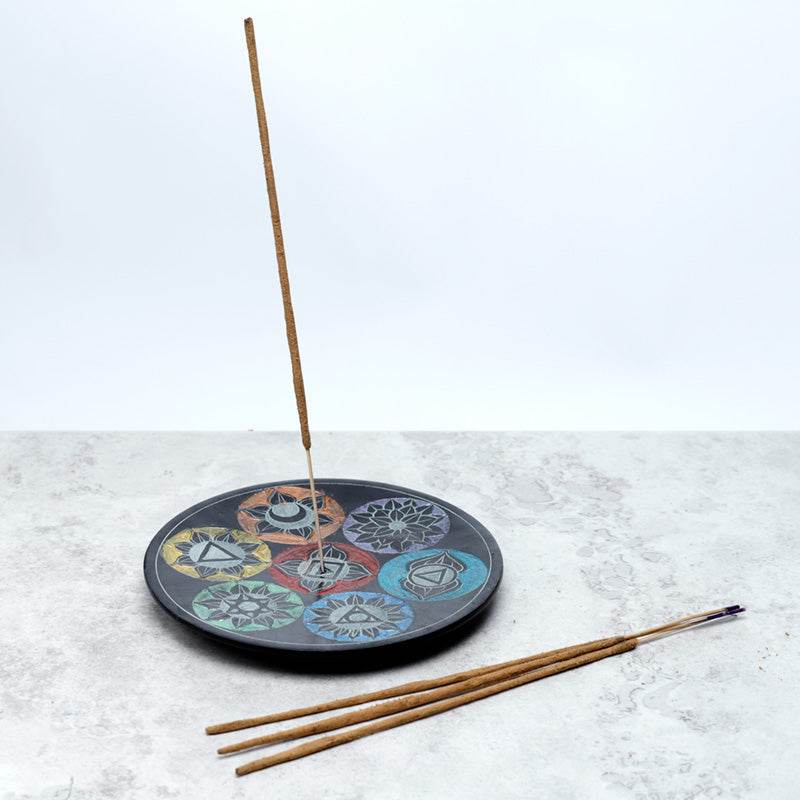 Soapstone Chakra Incense Burner Dish - Gift Arch