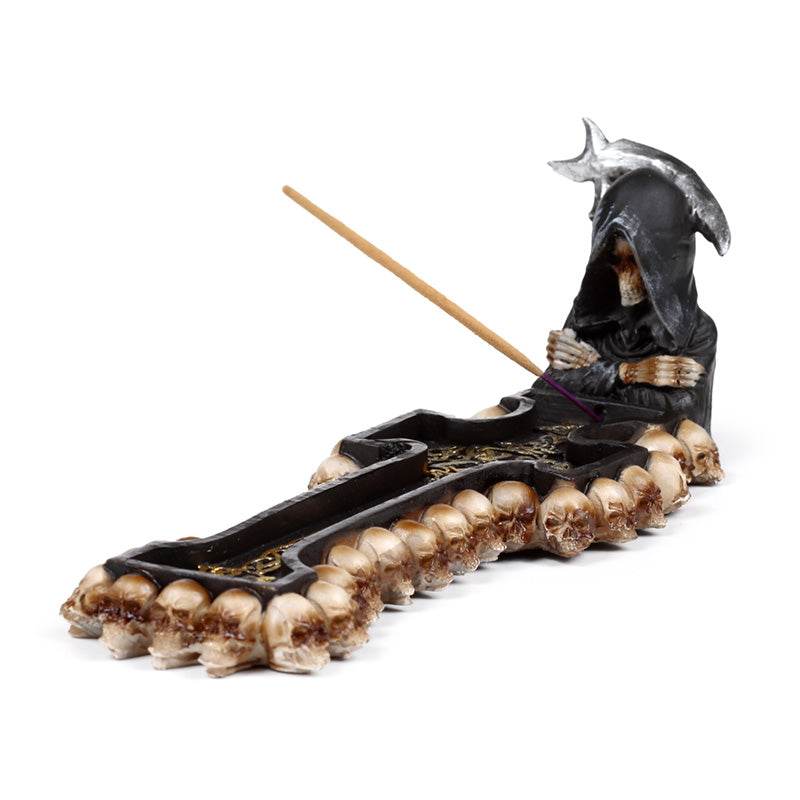 The Reaper Death Cross Ashcatcher Incense Stick Burner - Gift Arch