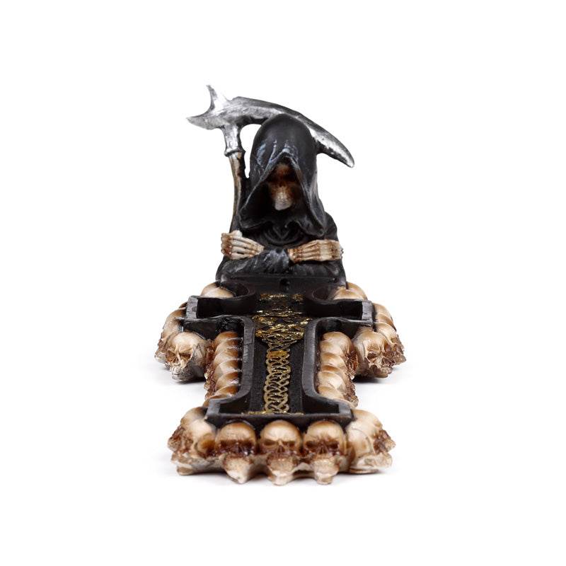 The Reaper Death Cross Ashcatcher Incense Stick Burner - Gift Arch