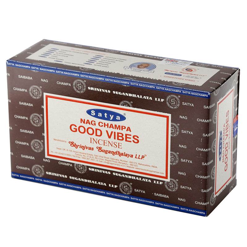 01355 Satya Good Vibes Nag Champa Incense Sticks - Gift Arch