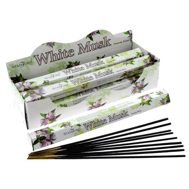 37109 Stamford Premium Hex Incense Sticks White Musk - Gift Arch