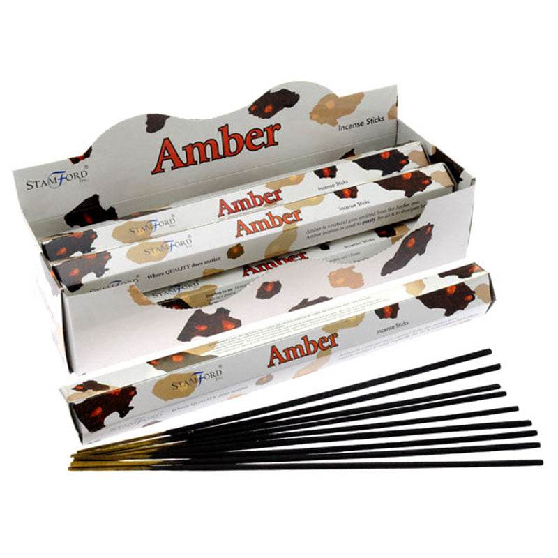 37111 Stamford Premium Hex Incense Sticks Amber - Gift Arch